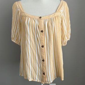 A.N.A. Petite Button Top